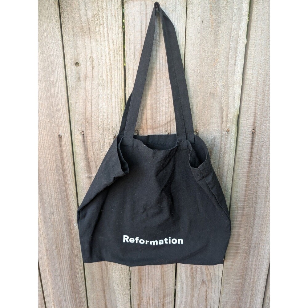 Reformation Tote Bag Reusable Shopping Beach Groceries Black White